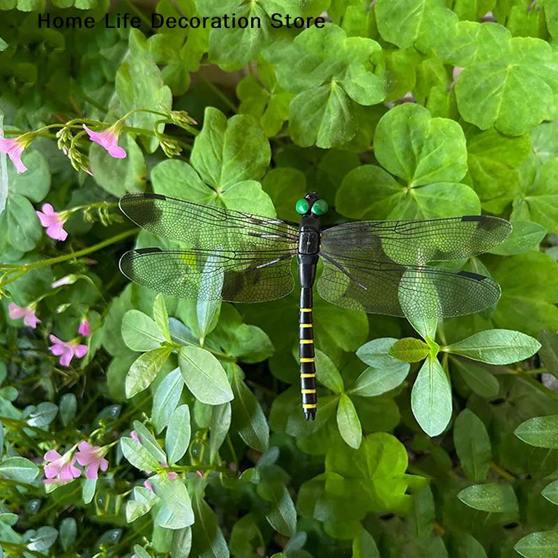 2/4pcs Outdoor Mosquito Repellent Simulation Stick Dragonfly Rope Dragonfly Repellent Artifact Dragonfly Stakes Yard Plant Lawn
