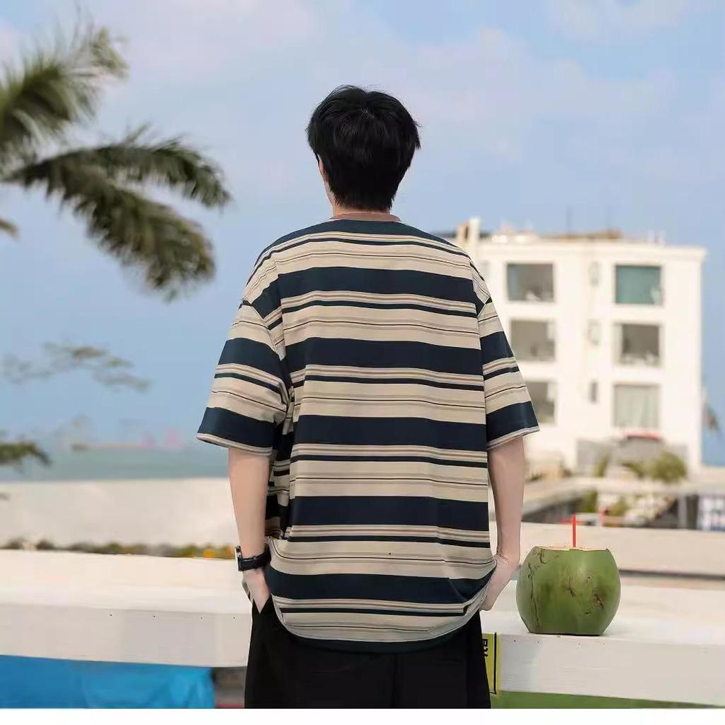 Men's Summer Korean Style Short-Sleeve T-Shirt - Trendy, Simple, Loose-Fit Hong Kong Casual Top