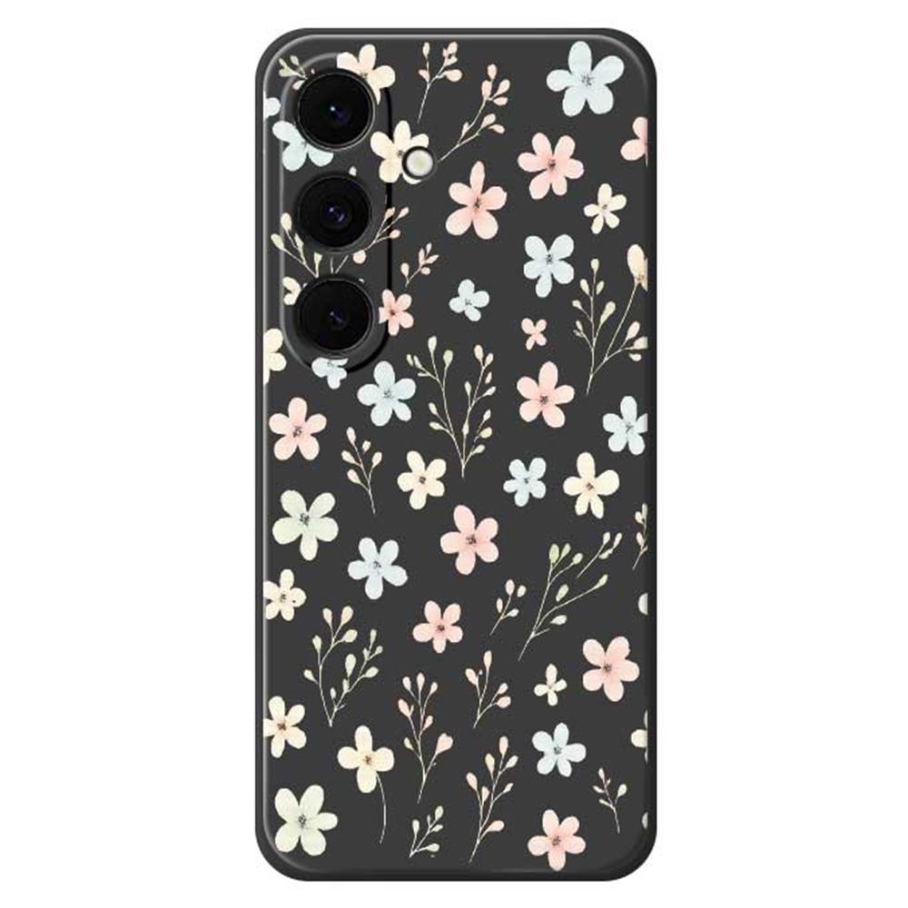 For Samsung Galaxy S25 FE Case Small Flower Branches Pattern Printing Straight Edge TPU Phone Back Cover