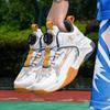 Children's basketball shoes summer new boys' rotating buckle sports shoes medium and older children's breathable shock shoes