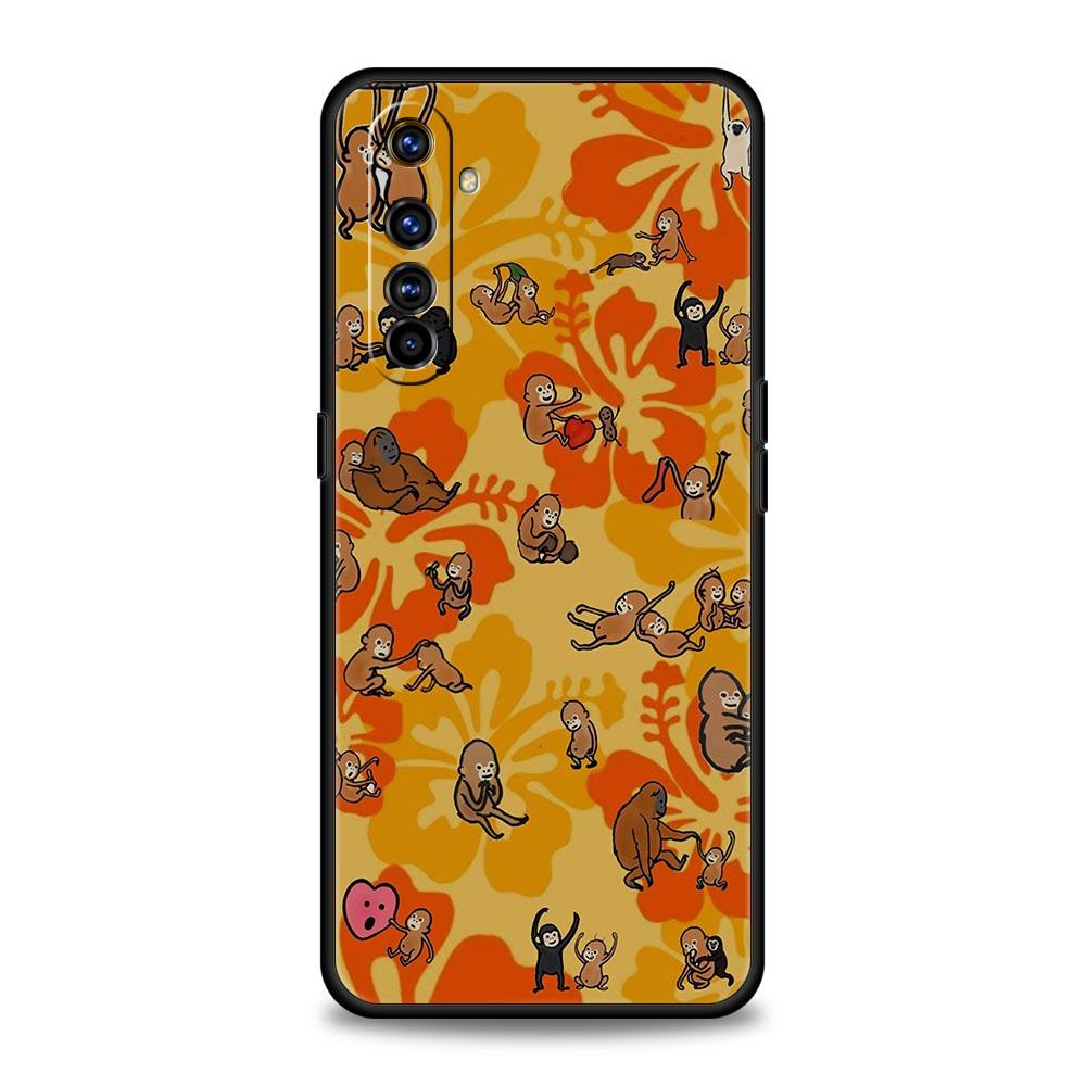 Monkey And Banana Case For Realme C67 C63 C55 C53 C35 C25 C21 GT 2 3 5 6 10 11 12 13 Pro Plus 5G Soft TPU Phone Cover Fundas Bag