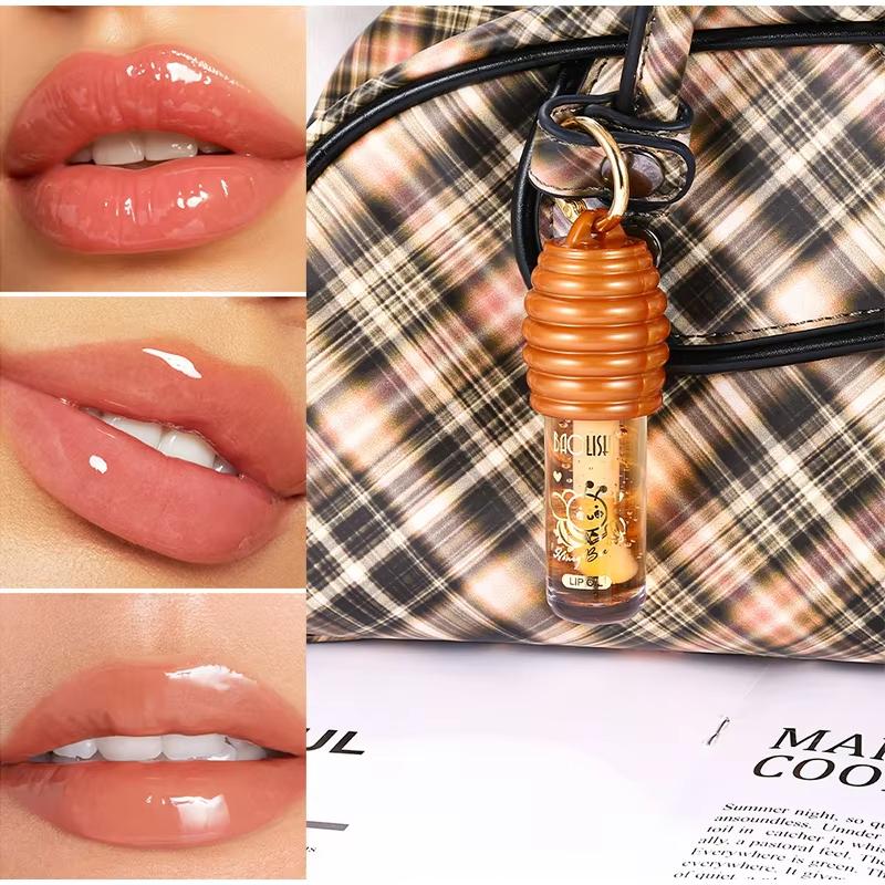 Honey Flavored Lip Gloss for Plump Lips Coloring Collagen Lip Gloss Moisturizing Lip Care Extreme Volume