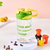 Trendy Straw Coffee Cup Cartoon Student Dormitory Double Drinking Cup Adorable Office Tea Plastic Water Cup