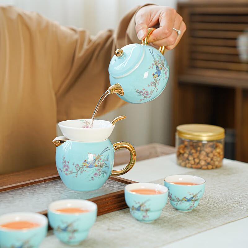 Pianjian Dehua Suet Jade White Porcelain Tea Set