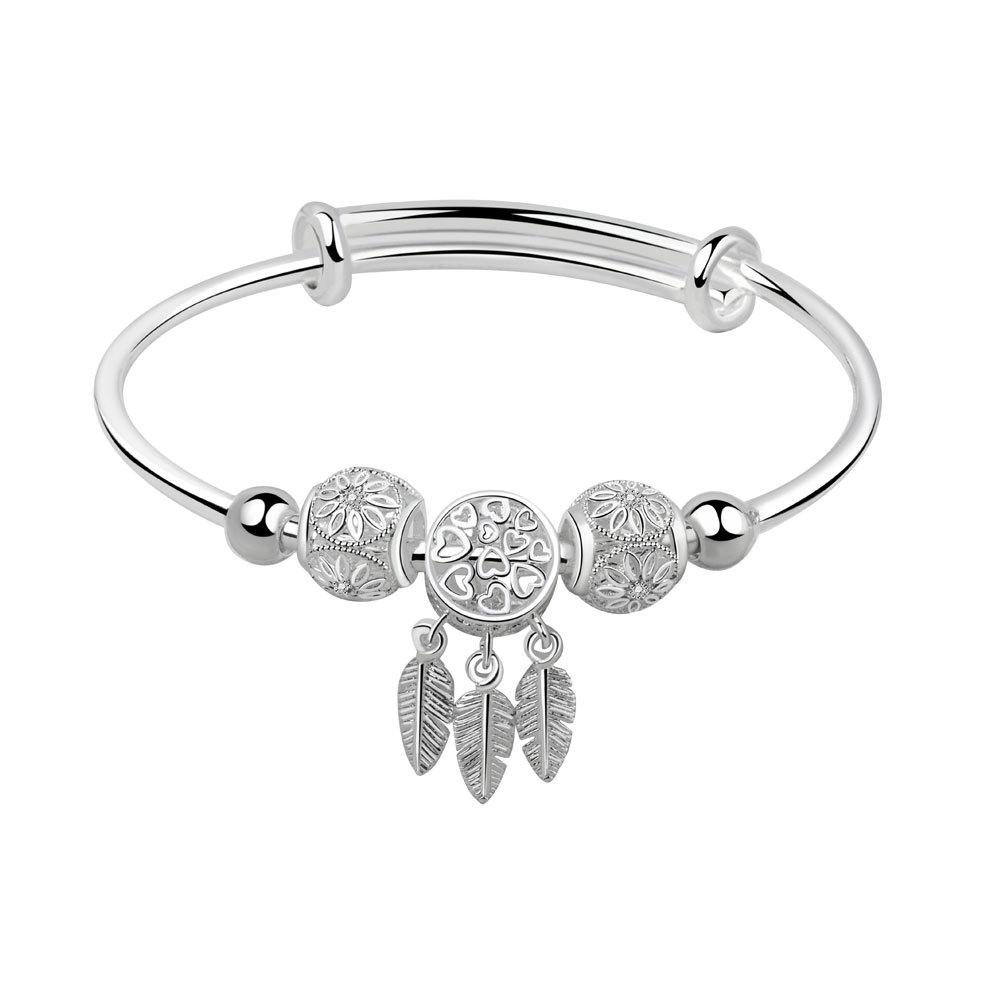 Dreamcatcher Leaf Tassel Bracelet For Women Three Lives Three Worlds Theme Fashion Jewelry Elegant Wrist Accessory