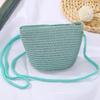 Bonbonfarbene Umhängetasche Strohgewebte Tasche Unifarbene Lampenbrett-Papiergras-Tasche Sommer Strand Outdoor Reise Tasche