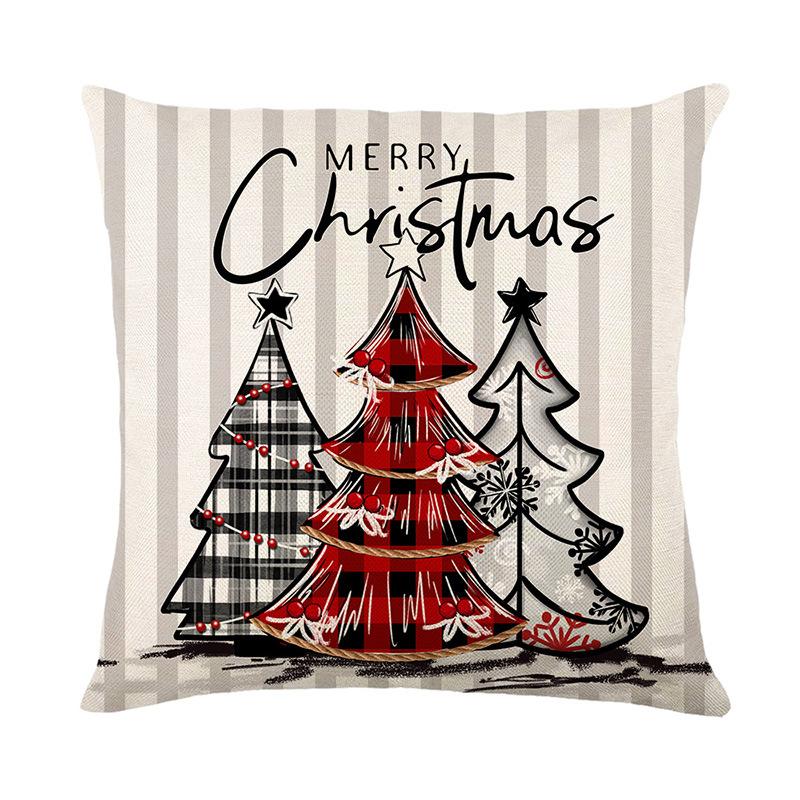 Christmas Printed Pillow Cover New Home Sofa Decoration Cushion Pillow Cover Bedroom Cushion Cover Pillow Cover