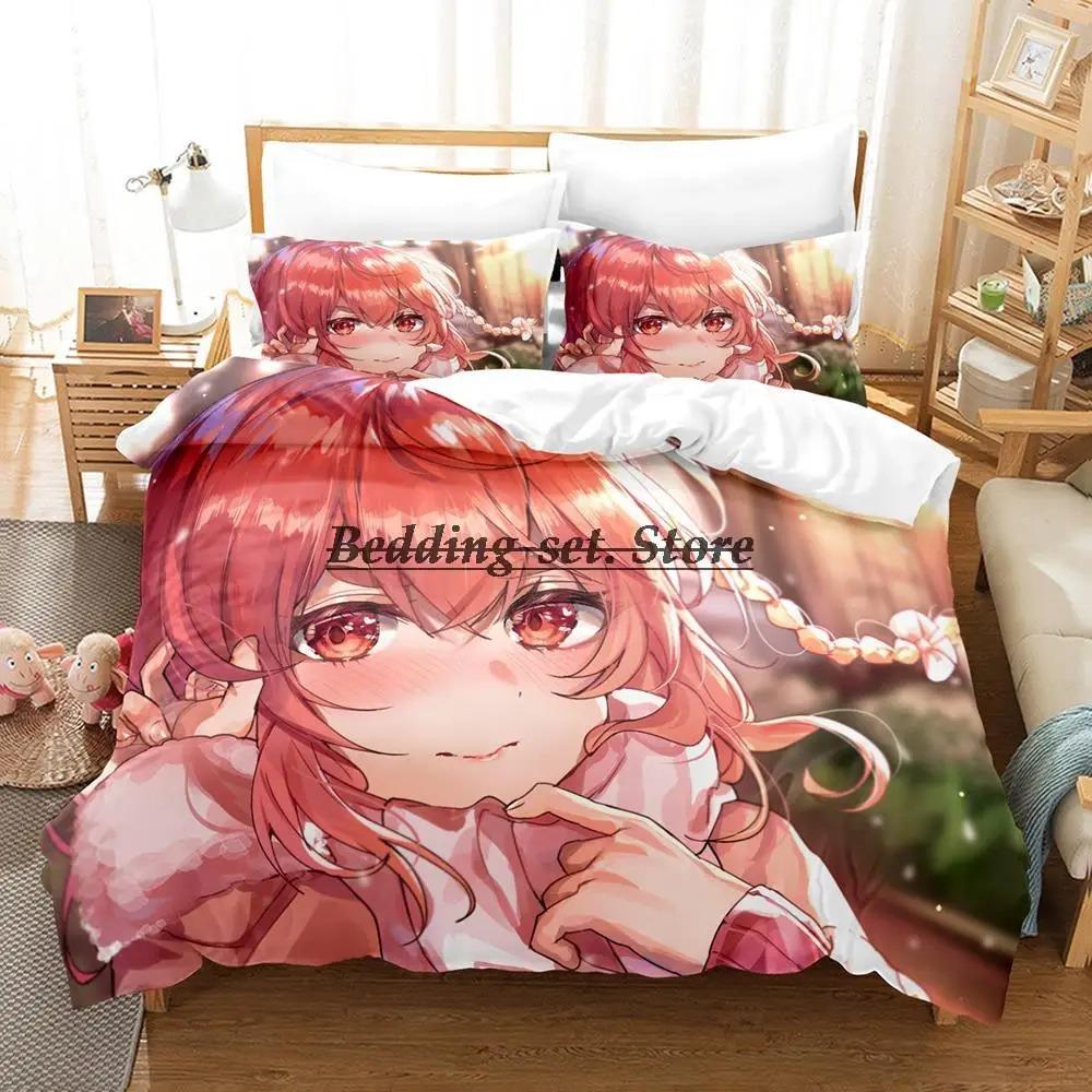 Comfortable Anime Print Bedding Set With Duvet Cover And Pillowcases Single Twin Full Queen King Sizes For All Ages