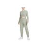Nike Sportbekleidung Slim Fit Rundhalsausschnitt Einfarbig Pullover Langarm Strickoberteil Damenoberteile Smaragd-Horizont FZ1717370