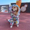 Large Breed Waterproof Reflective Dog Raincoat - Breathable 4-Legged Poncho.