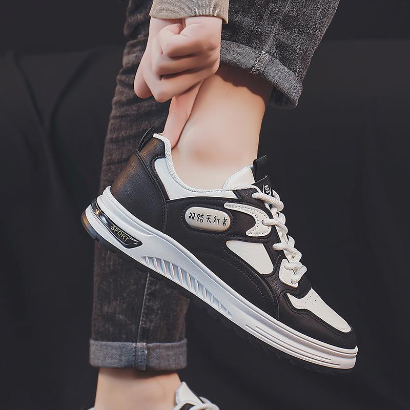 Luxury Men's Spring and Autumn 2024 New Versatile Design Feel Casual Shoes Youth Thick Sole Anti Slip Sports Board Shoes