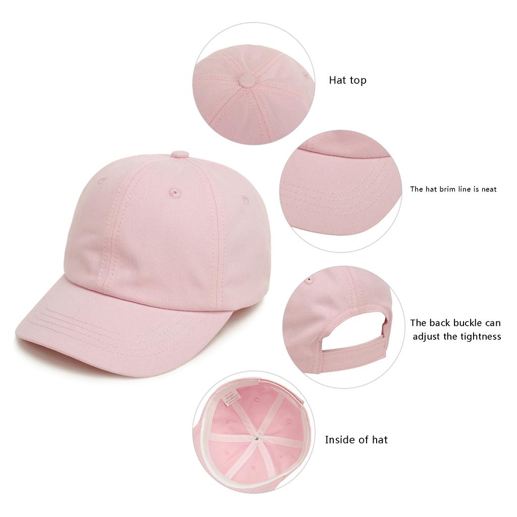 Solid Color Baseball Cap Children's Hat For Lovely Baby Cotton Breathable Kids Hats Girl Boy Caps Simple Style 0-5Y