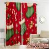 2 Stück, Vorhänge Weihnachtsstrumpf Teddybär Schneeflocken (3) Beliebte minimalistische Vorhänge Vielseitige Stoffvorhänge Alle Jahreszeiten für