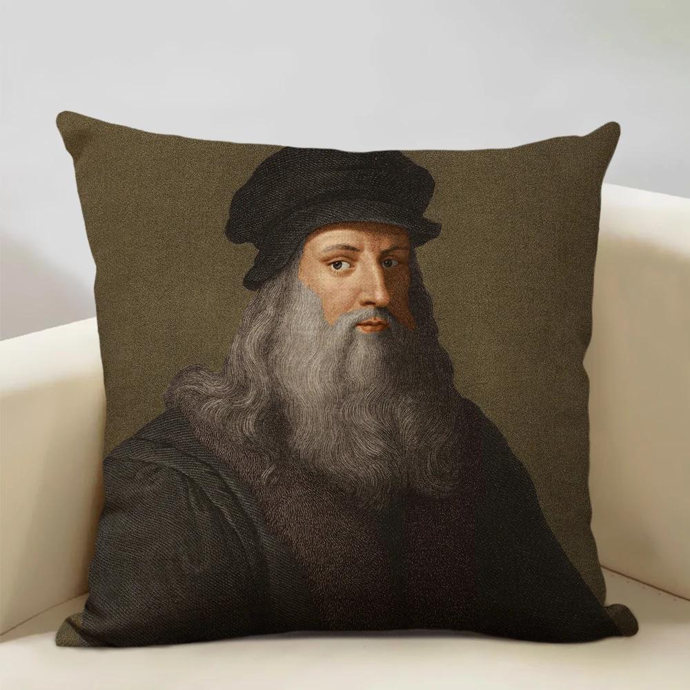 Four Seasons General World Famous Paintings Decorative Throw Pillow Case 45x45cm Cushion Cover for Living Room Sofa