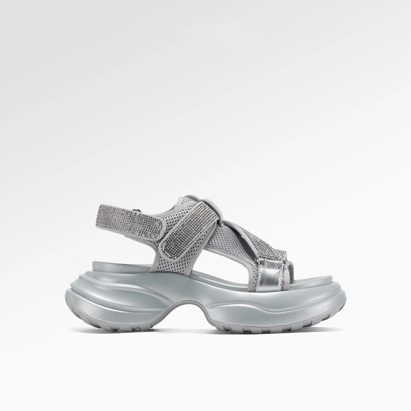 Haute couture 5 heightening fashion platform sandals women's summer new Velcro small casual sneakers