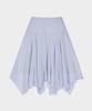 Belloel Unbalance Button Skirt Skyblue