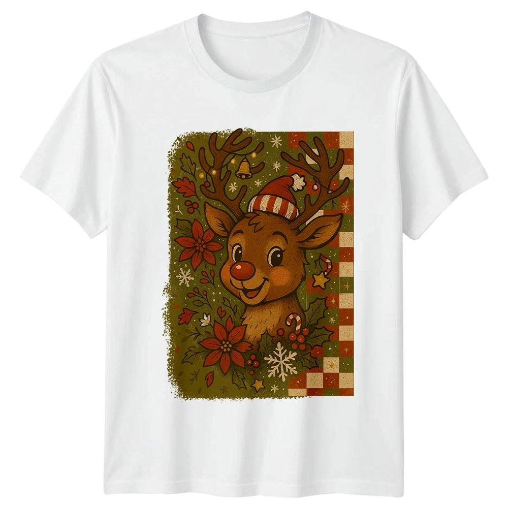 Reindeer Christmas Holidays Graphic Tee Unisexs TShirt Unisexs Unisex Top S
