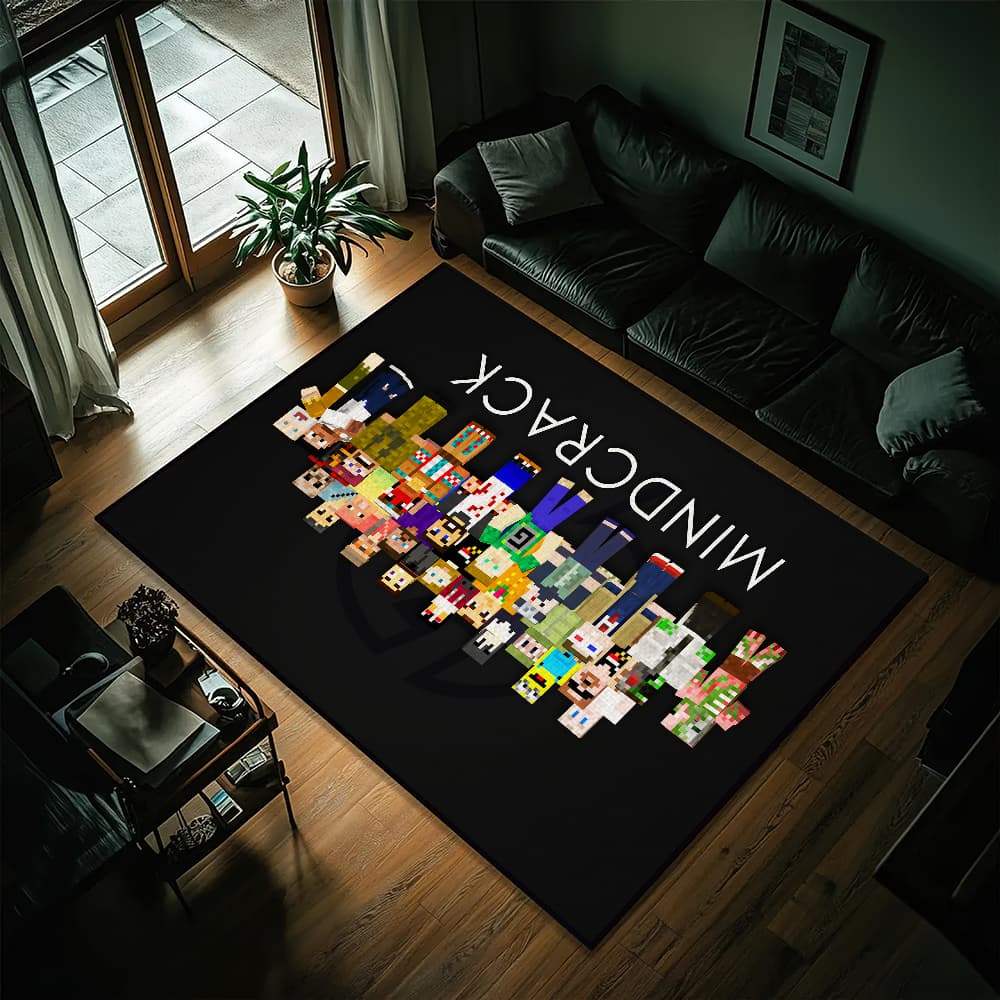 

3D Гра Міне Мультяшний C-Crafts Килим для Декору Вітальні Килимок для Спальні Ігрова Кімната Електронний спорт Нековзний Шумопоглинаючий Килимок для Підлоги Подарунок 40x60cm
