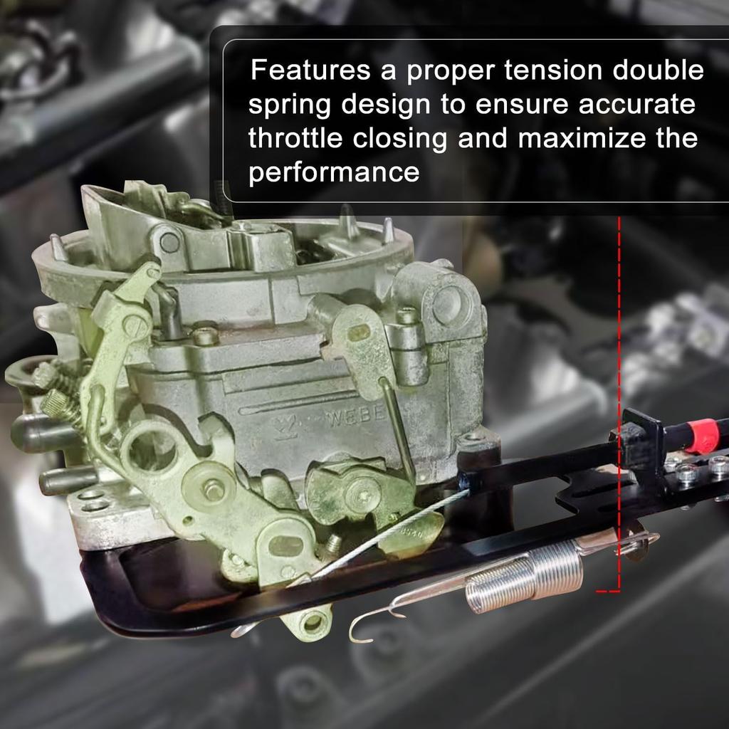 304147 EZ EFI Adjustable Throttle Cable Mount Kit For GM 700R4 And TH350 Automatic Transmissions - Durable Throttle Cable Bracket, Compatible With