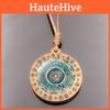 Retro Crystal Pendant Necklace With Mandala Design Brown Wax Rope Elegant Fashion Accessory For All Genders