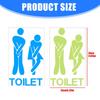 Luminously PVC Sticker For Washroom Guidance And Decorative Night Glowing Bathroom Signs Adhesive Toilet Decal Set