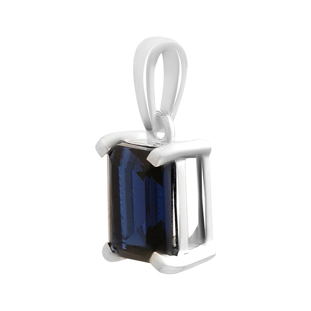 Серебряная подвеска с сапфиром nano 1.26ct (2203414)