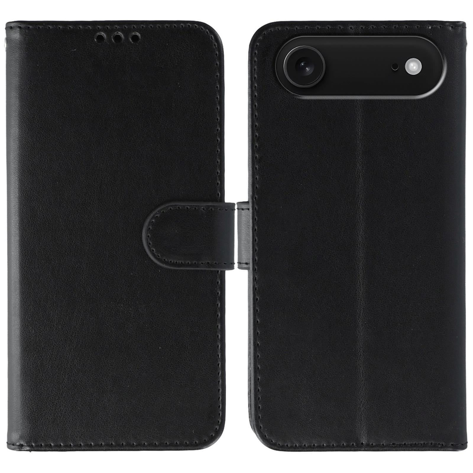 

Для iPhone 17 Air Чехол из ПУ кожи, откидной кошелек, чехол для телефона с ремешком Black