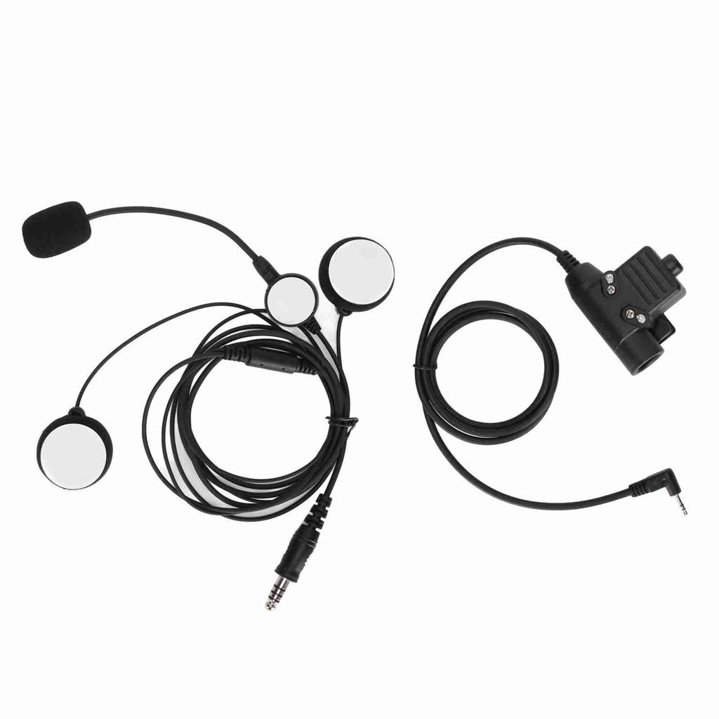 7.1mm Motorcycle Headset Bilateral Helmet Headphone with U94 PTT for MOTOROLA T5428 6200C T80 and