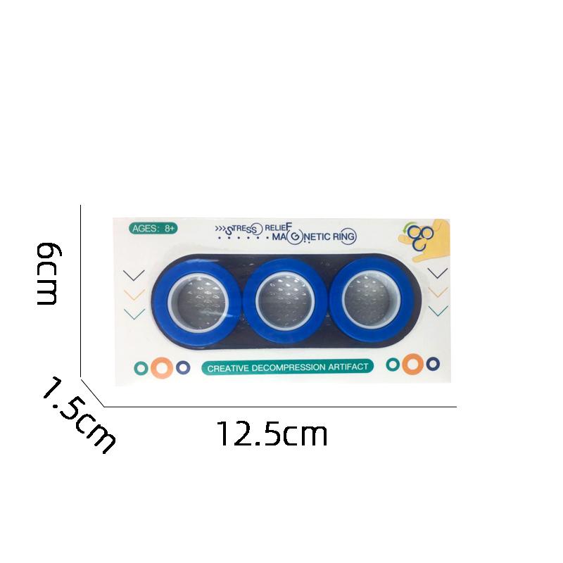 Magnetic Ring Fidget Spinner Toys Pack Colorful Fingers Magnet Rings Toys for Training Relieves Autism Anxiety