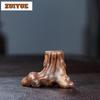 Yixing Zisha Tree Stump Tea Pet Creative Tea Sculpture Tea Figurine Play Toys Tea Statue Ornaments Supplies Craftsmanship Craft