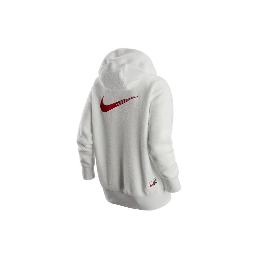 Nike Logo Print Drawstring Hoodie Women Hoodies White FD4068-121