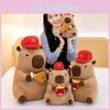 Plush Capybara Water Piglet Toy With Hamburger Hat For Kids And Collectors