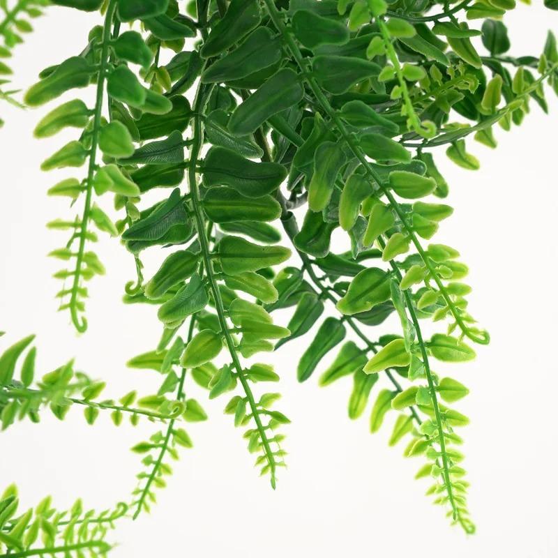175cm/68.9in Artificial Plants Vines Fake Haing Plants Plastic Fern Leaves Wall Foliage Tropical Fern Plants for Home Garden