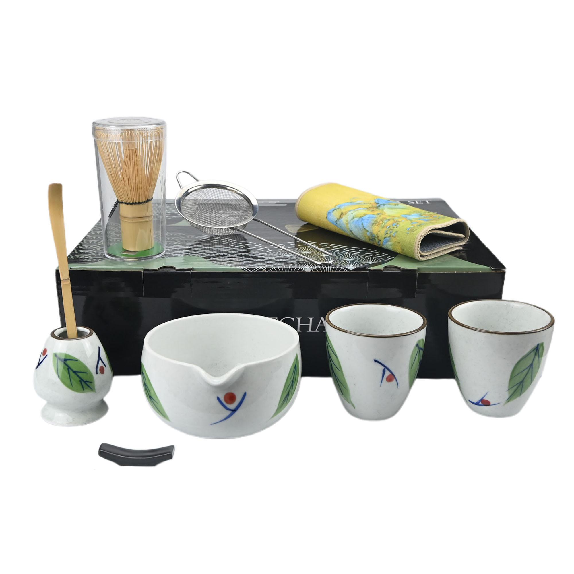 9pcs Japanese Matcha Set Matcha Bowl With Mouth Song Dynasty Tea Tip Tool Matcha Whisker Stand 9pcs