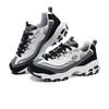 Skechers D'LITES 1.0 Women Low Chunky Sneakers White Black 150242-WBGY