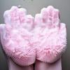 Silicone Cleaning Gloves Multifunction Magic Dish Washing Gloves for Kitchen Household Scrubbing Brush Hand Protector Tool