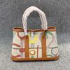 Doodle Garden Hand-Painted Cowhide & Linen Patchwork Women's Bag - Handbag, Shoulder, Crossbody, 2025.