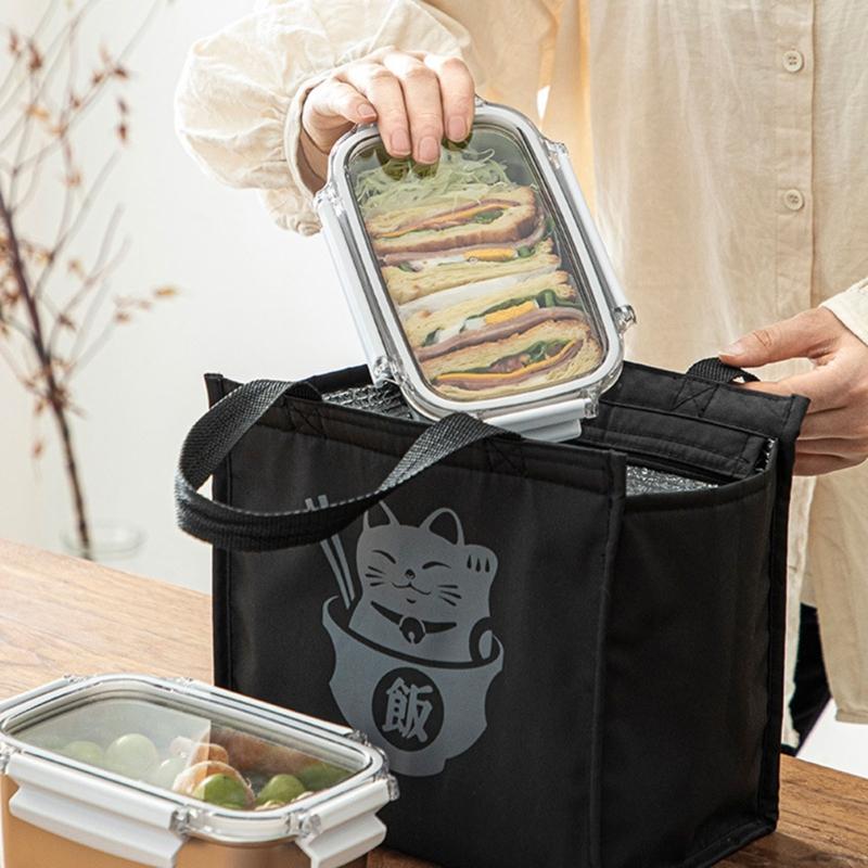 Stainless Steel Rectangular Container for Leftover Stackable Food Storage Bowl with Lid Multipurpose Lunch Holder