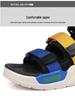 Herren Sommersandalen Atmungsaktiv - Outdoor Strandschuhe, Größe 45, Dicksohlige Freizeit-Hausschuhe