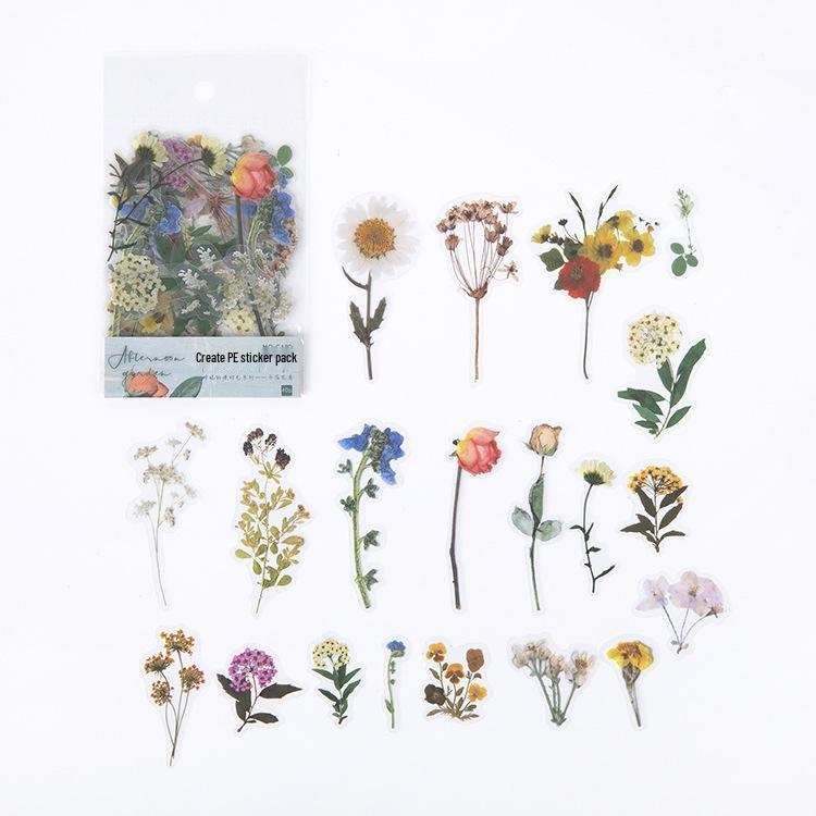 MòMò PET Sticker Pack: Jenny's Leisure Time Series - Creative Plant Journaling DIY Decorative Stickers (8 Styles)