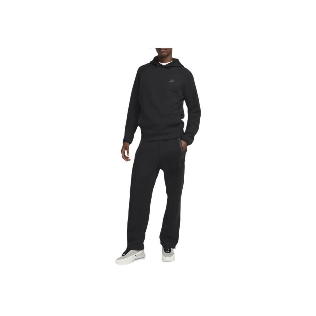 Nike Solid Color Logo Raglan Sleeve Hooded Pullover Sweatshirt Men Sweatshirt Black FB8017-010