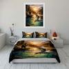 Fishing Adventure Nature Scene Bedding Duvet Cover Set Duvet Cover Pillowcases  (1*Duvet Cover 2*Pillowcases, without duvet insert)