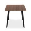 Dining Table - VERSA - Klaudia - Wood, PVC and Metal - Brown and Black