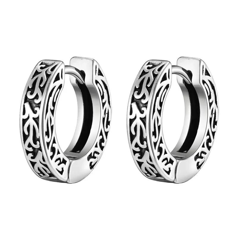 Серьги-кольца из нержавеющей стали для мужчин, мальчиков, водонепроницаемые серьги-хагги серебристого цвета, модные хип-хоп рок крутые ювелирные аксессуары