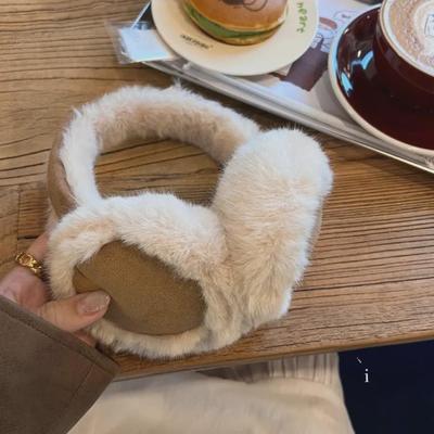 Maillard Braun Plüsch-Ohrenschützer - Niedlicher, warmer Ohrenschutz für winterliches Radfahren