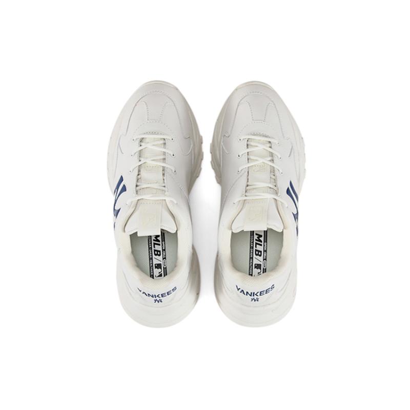 MLB Sneakers Chunky 3D a Palla Grossa New York Yankees Basse Unisex Bianche 3ASHBCW3N-50WHS