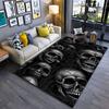 Dark Skulls and Swirling Patterns Carpet Yoga Living Room Room Decor Children's Crawling Mat Doormat Area Rug Games Mat