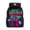 Funny 6 7 Meme Backpack  College Backpacks Girl Elegant High School Bags Custom Big Rucksack