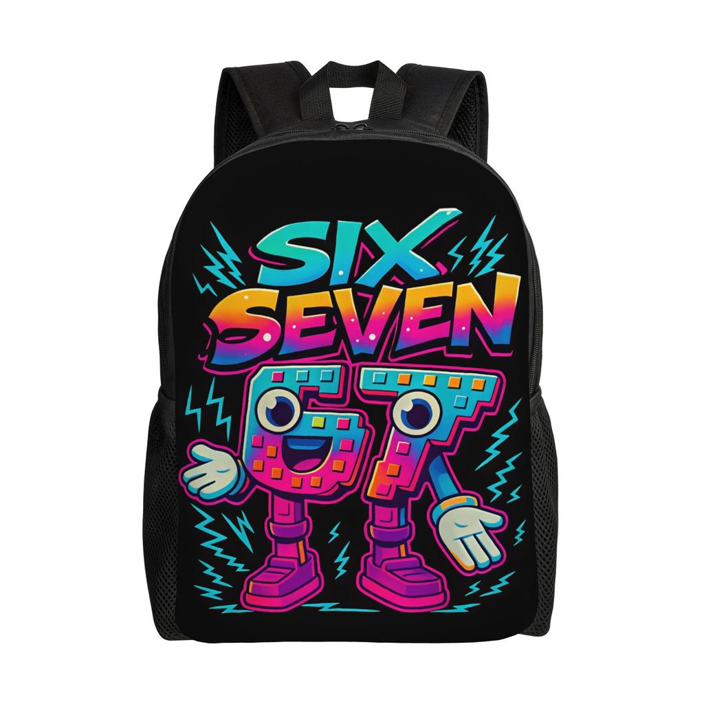 Funny 6 7 Meme Backpack College Backpacks Girl Elegant High School Bags Custom Big Rucksack