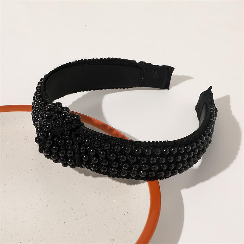 

Роскошные сплошные повязки на голову с жемчугом для женщин, девочек, повязки для волос, головные уборы, модные повязки на голову, женские повязки для волос с бантом, обруч для головы